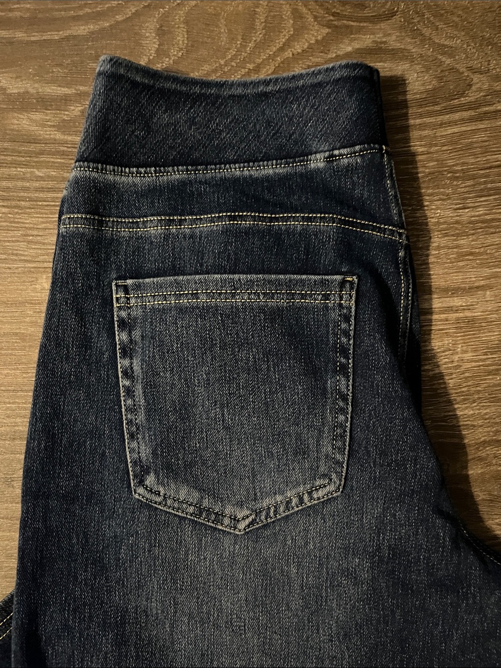 HALARA Dark Blue Wide-Leg Jeans with Stretch Waistband Medium Petite - Picture 7 of 7